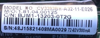 MAIN FUENTE PARA TV AXESS / NUMERO DE PARTE BJM1-13203-0T2G / CV3393BH-A32 / 1.81.04.00125 / 48J15821408 / DISPLAY LC320TU3A 01 / MODELO TV1701-32	 - Imagen 2